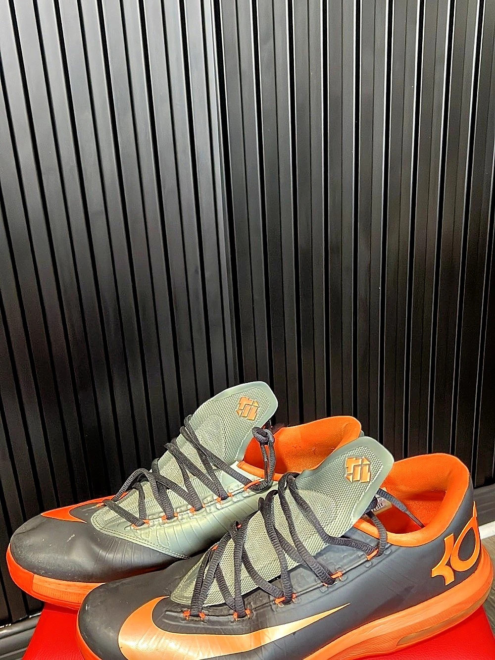 Nike KD VI 6 Neutral Team Orange Grey Mens Basketball Shoes 599424-007 Size 12
